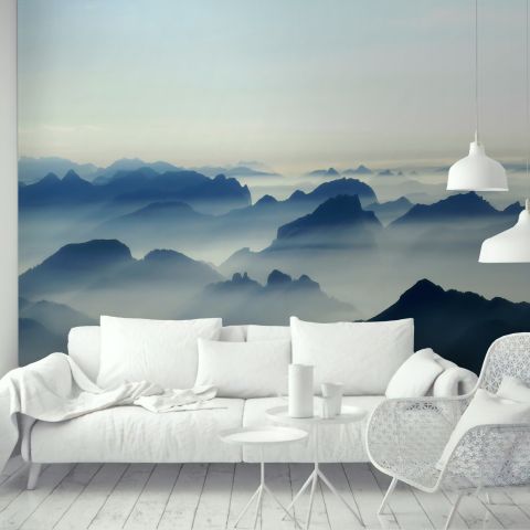 Misty Mountain Landscape Wallpaper Mural