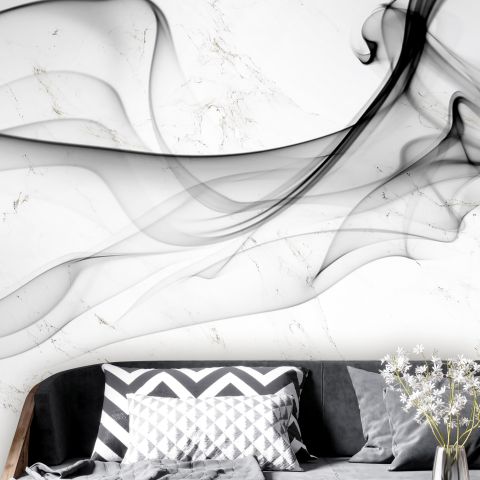 Dark Smoke with Marble Pattern Wallpaper Mural