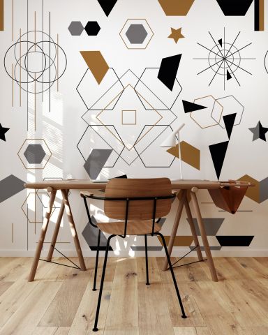 Geometric Shapes Wallpaper Mural