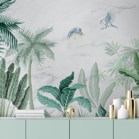Green Tropical Forest Wallpaper Mural