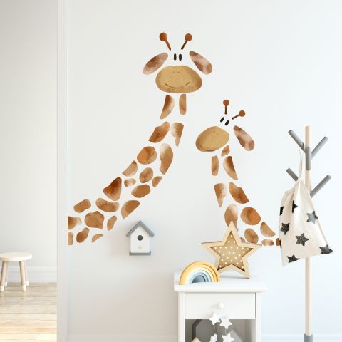 Cute Giraffe Wall Decal Sticker