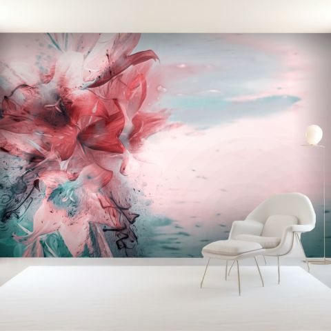 Abstract Lily Wallpaper Mural