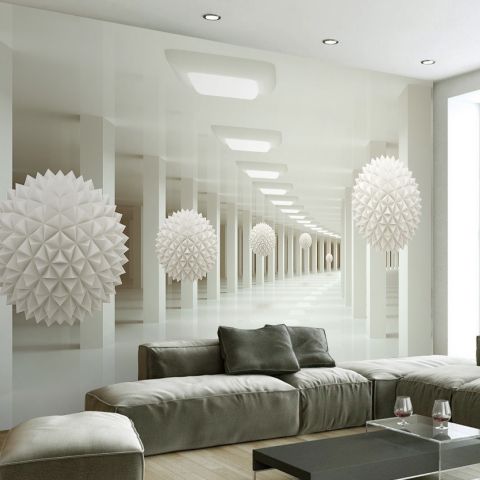 Abstract Corridor and Nordic Ball Wallpaper Mural