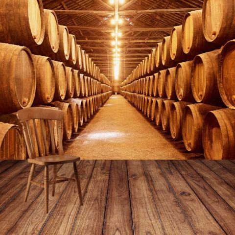 Beer Keg Wine Barrel Wallpaper Mural