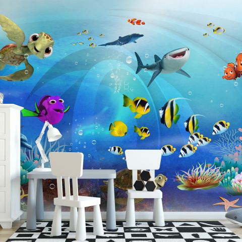 Cartoon Undersea Wallpaper Mural
