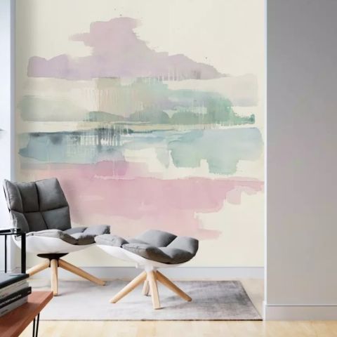 Abstract Soft Brush Wallpaper Mural