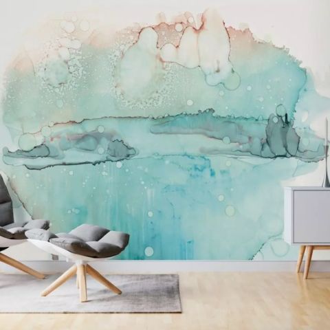 Abstract Splash Art Wallpaper Mural
