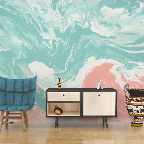 Colorful Soft Brush Painting Wallpaper Mural