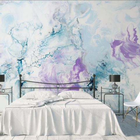 Turquoise wallpaper sales for bedroom