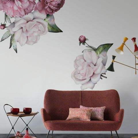 3D Dutch Floral Peony Flower Bouqet Wall Decal Sticker