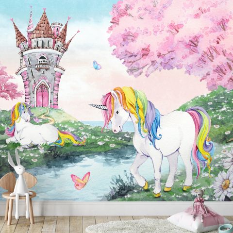 Kids Magical Unicorn Forest Wallpaper Mural