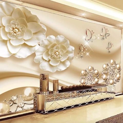 Pearl Flower Wallpaper Mural