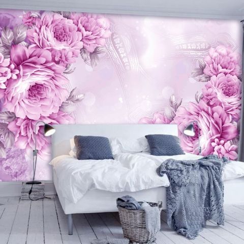 Pink Peony Floral Wallpaper Mural