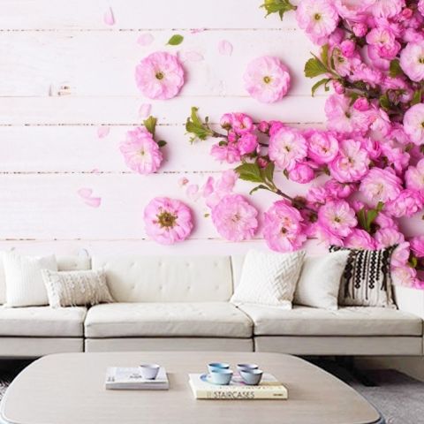 Pink Peony Floral Wallpaper Mural
