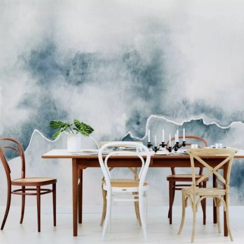 Dark Fog Pattern Wallpaper Mural