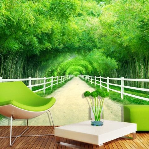3D Look Photo Forest Landscape Wallpaper Mural