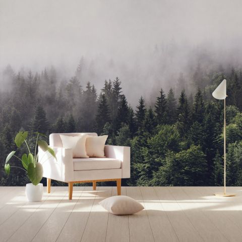Misty Forest Wallpaper Mural