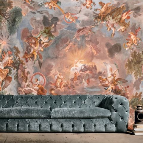 Renaissance Fresco Art Wallpaper Mural