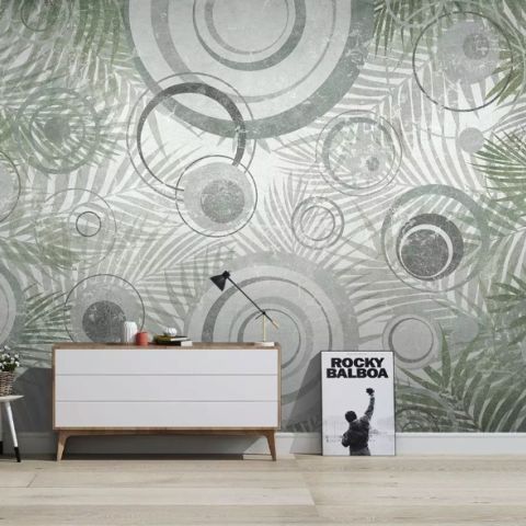 Geometric Circle Pattern Wallpaper Mural