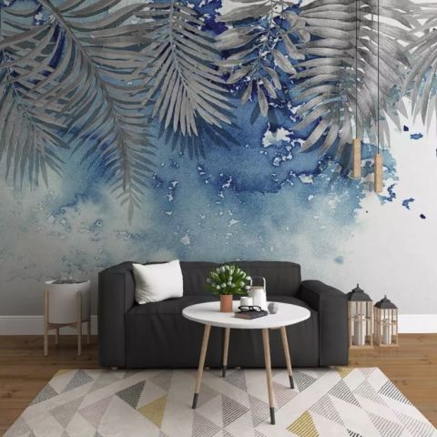 Nordic Style Tropical Leaves Wallpaper Mural