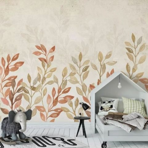 Vintage Autumn Leaves Wallpaper Mural