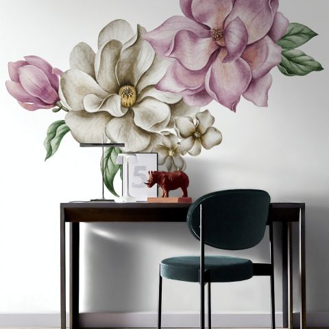 Large Garden Flowers Wall Sticker Decal