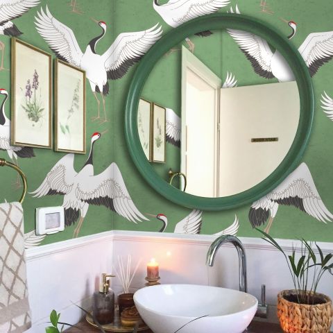 Crane Birds Wallpaper Mural