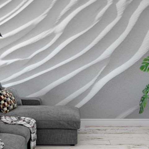 Nordic Style White Stripe Wallpaper Mural