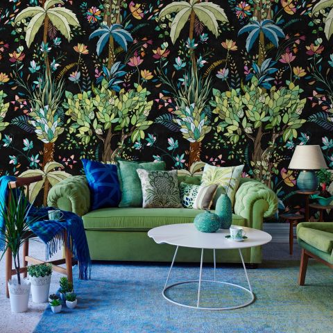 Vintage Big Tree Forest Wallpaper Mural