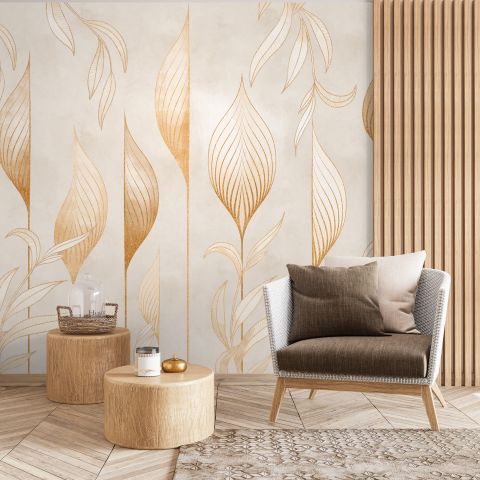 Boho Geometric Art Lines Wallpaper Mural