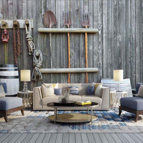 Village Style Wooden Fence Wallpaper Mural