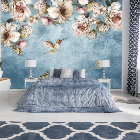 Watercolor Floral Pastel Flower Wallpaper Mural