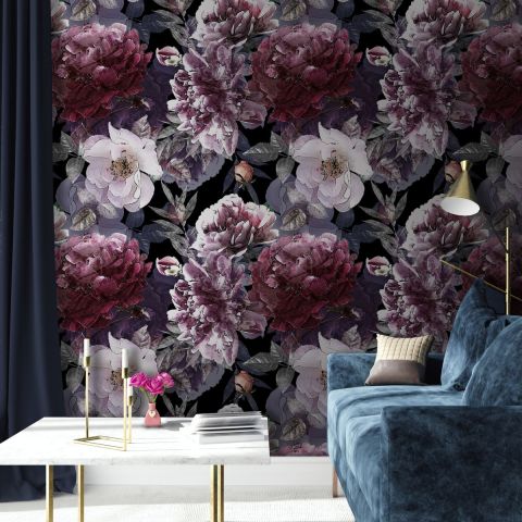 Hydrangea Floral Wallpaper Mural