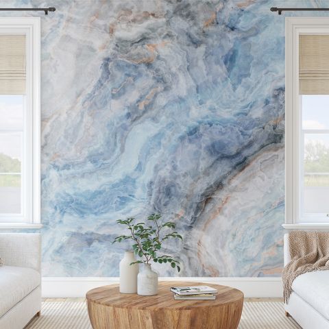Blue Marble Art Wallpaper Mural