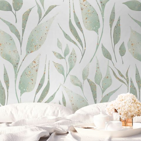 Sparkle Leaf Wallpaper Mural