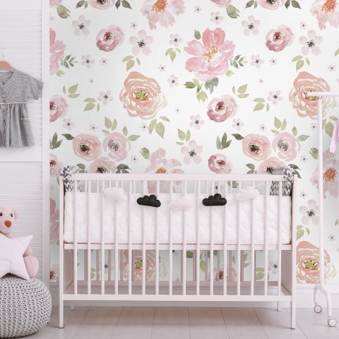 Nursery Watercolor Nursery Wallpaper Mural