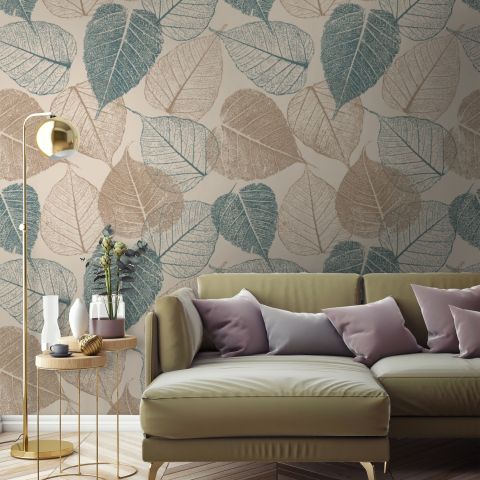 Vintage Leaf Wallpaper Mural