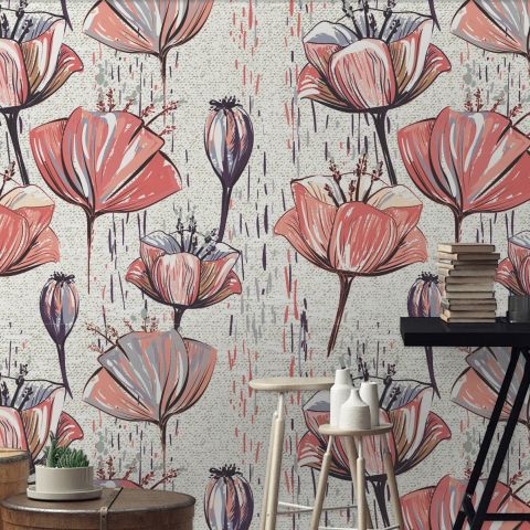 Spring Tulip Flower Wallpaper Mural