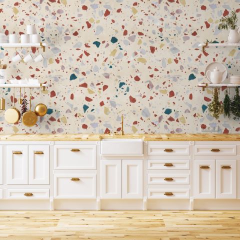 Soft Terrazzo Wallpaper Mural
