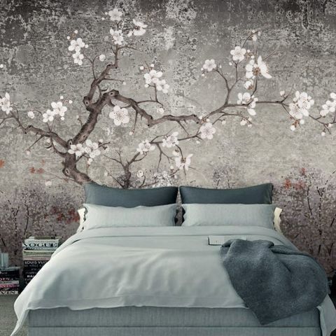 Vintage Dark Blossom Wallpaper Mural