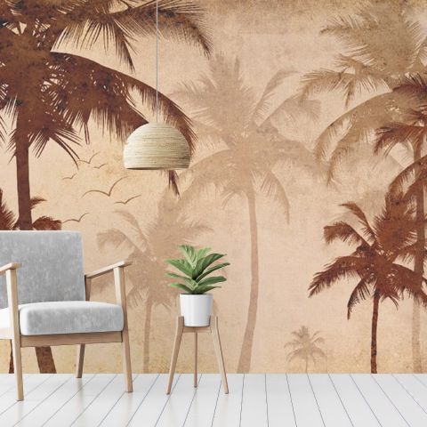 Nostalgic Palm Tree Wallpaper Mural