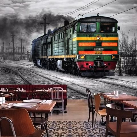 Vintage Railway Wallpaper Mural
