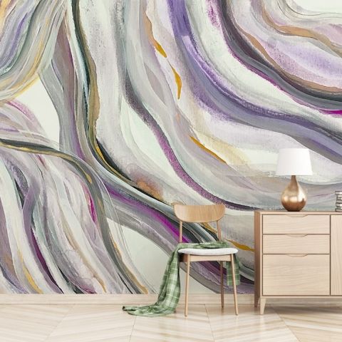 Watercolor Abstract Lines Wallpaper Mural