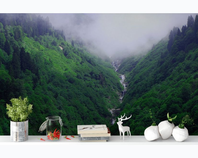 Mountain Waterfall Wallpaper Mural main product photo