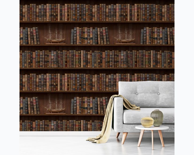Vintage Library Wallpaper Mural main product photo