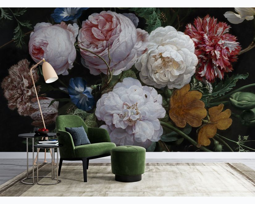Dutch Floral Victorian Flower Bouqet Wallpaper Mural main product photo