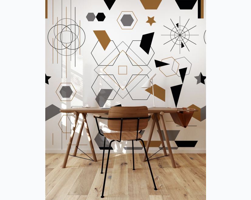 Geometric Shapes Wallpaper Mural main product photo