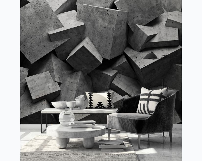 Modern Geometric Shapes Wallpaper Mural main product photo
