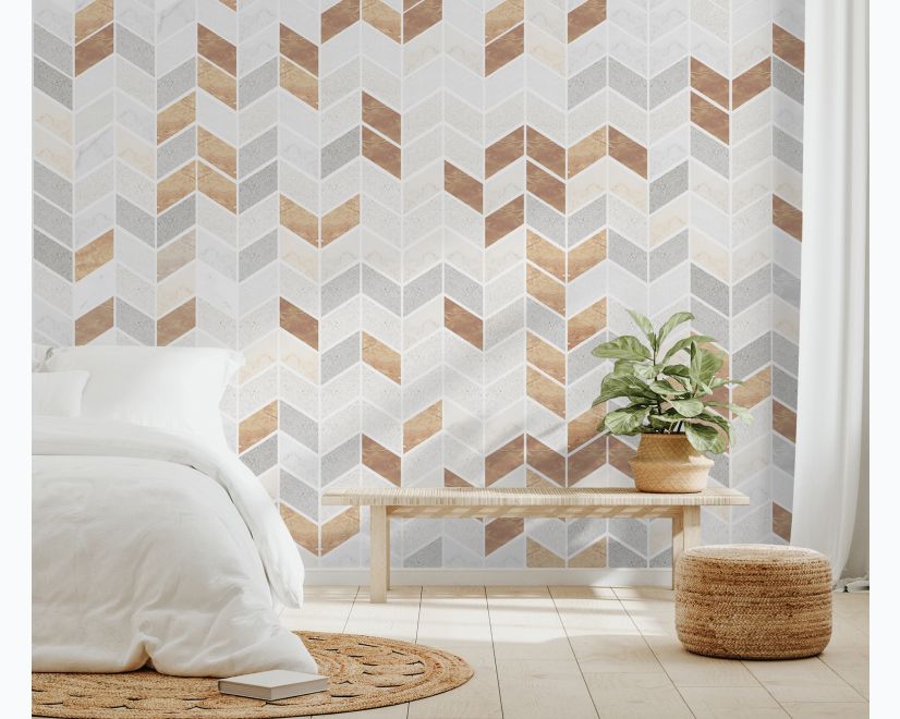 Polygonal Square Geometric Pattern Wallpaper Mural main product photo