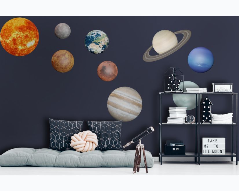 Solar System Sun and Planets Wall Decal Sticker main product photo